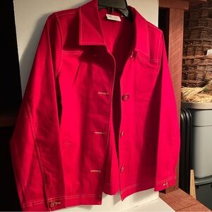 Vintage Denim & Company Barn Jacket Small Rich Red